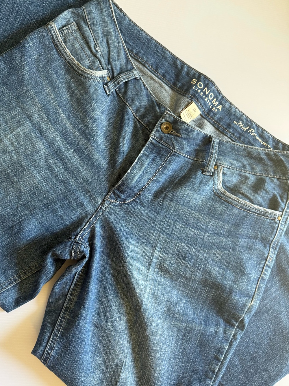 Women’s Sonoma Blue Denim Jeans - Mid Rise Casual Style size 10